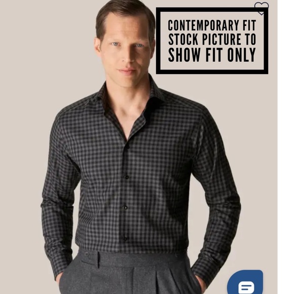 3. Eton Contemporary Mens Dress Shirt in Purple - Picture 7 of 9